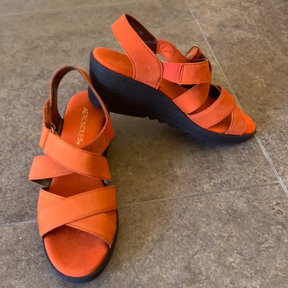 Aerosoles orange espadrilles